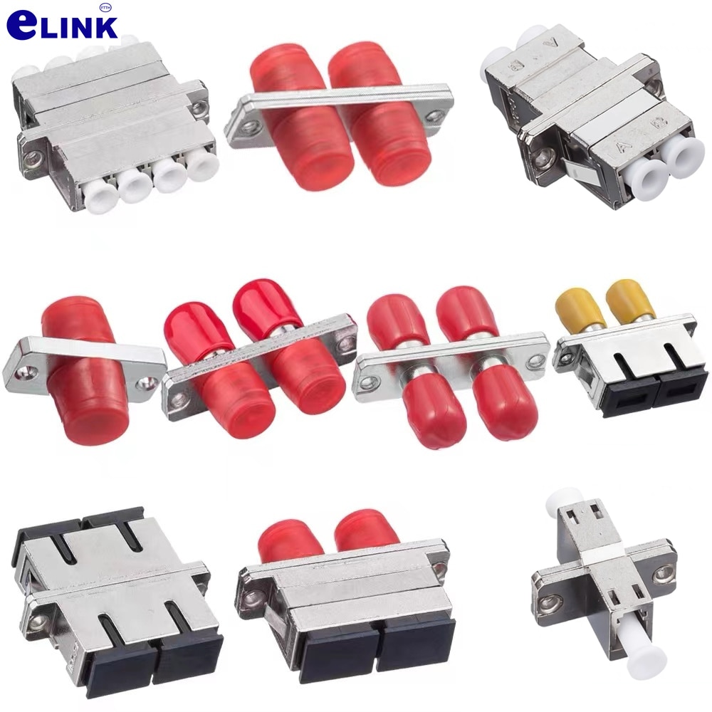5pcs ST FC fiber adapter SC LC metal duplex SM MM SC-LC SC-FC ST-FC LC-ST DX optical fibre connector ftth coupler FTTHELINK