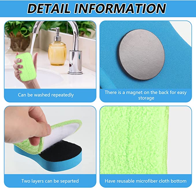 2 Pieces Blackboard Eraser Portable Reusable Erase Detachable Playroom