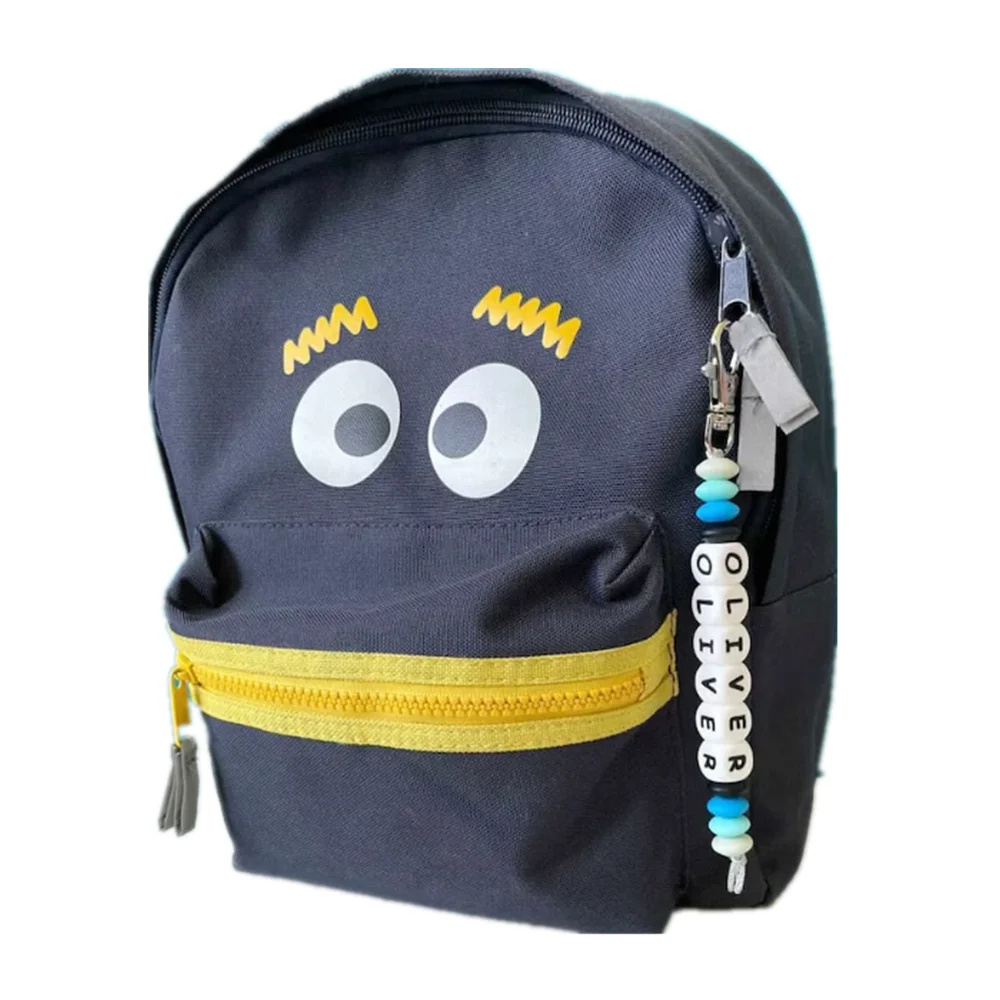 MIYOCAR Personalised Name Tag, Children's Book Bag Tag, Kids Keyring, First Day of School, Party Bag Filler, Back to School