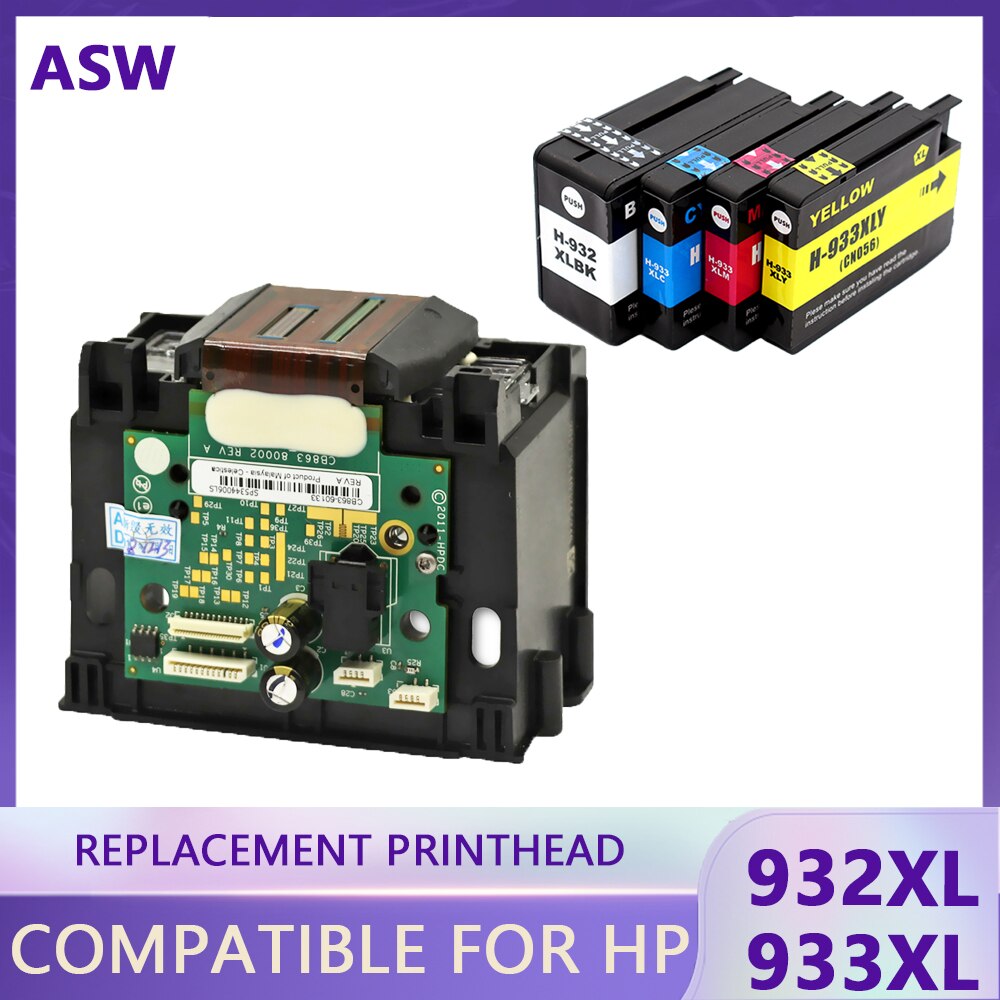 ASW 1X CB863-80002A 932 933 932XL 933XL Printhead Printer Print head for HP Officejet 6060 6060e 6100 6100e 6600 6700 7110 7600