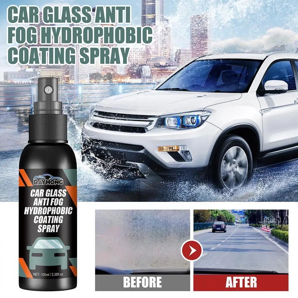 100ml Automobile Windshield Spray Anti Rain Coating For Car Glass Hydrophobic Anti-rain Car Liquid Windshield Mirror Mask A5A8