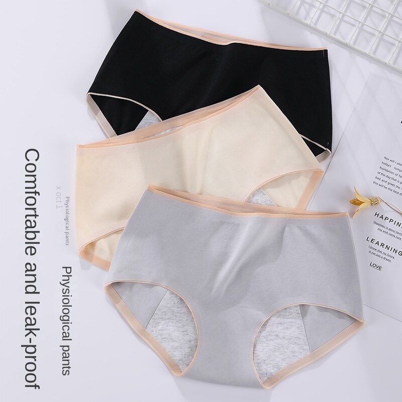 Female Physiological Pants Leak Proof Menstrual Women Underwear Period Panties Cotton Health Seamless Briefs In the Waist Warm