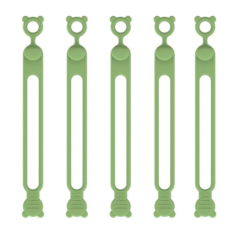 Silicone Cable Organizer Silicone Cord Ties Cable Management Straps Reusable Cord Organizer Multipurpose Cable Management Organi