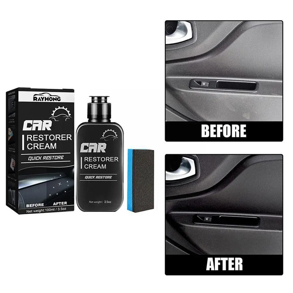 100ml Plastic Refurbished Plating Crystal Coating Agent Agent Wax Retreading Car Plastic Interior Auto Coating Renovated Pa A3U0