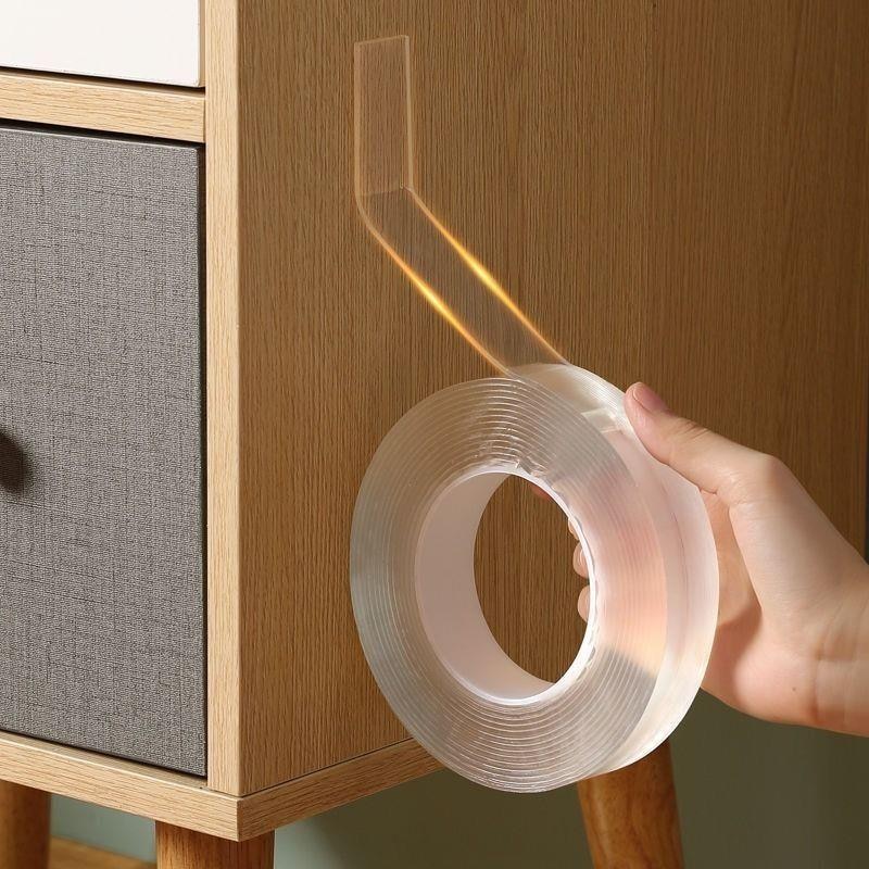 Reusable Nano Adhesive Tape Clear Double Sided Tape Removable Transparent Alien Tape Anti-Slip Traceless for Home Supplie