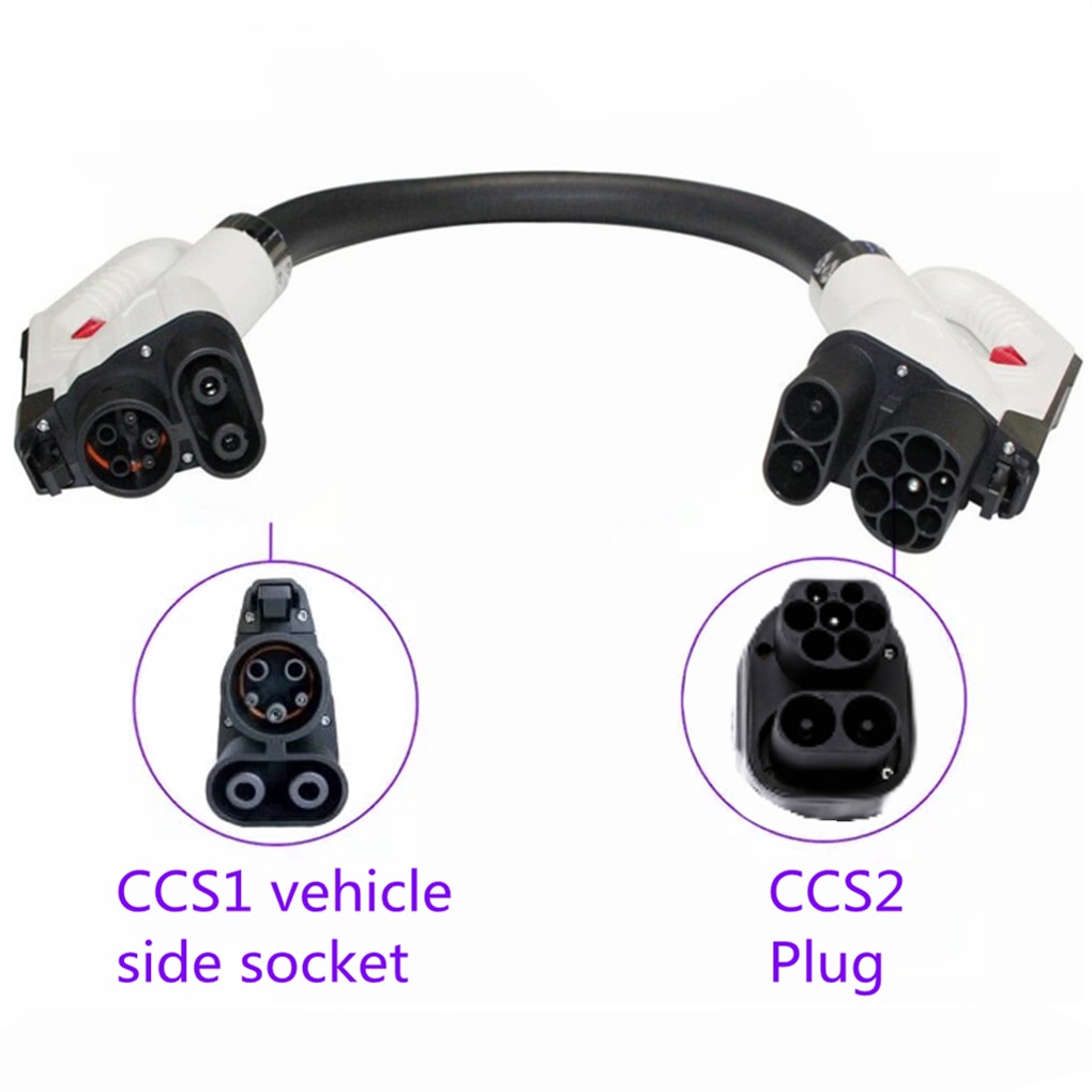 Portable Combo CCS 2 to CCS 1 Adapter With EV DC Fast Charging 150A DC EV Charger Adapter for Electric Car Charger Connector