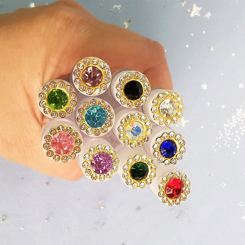 Eyelash Brush Empty Tube Disposable Eyelash Wands Eyebrow Brush Replaceable Dust-proof Sparkling Flower Decor Gift Makeup Tool