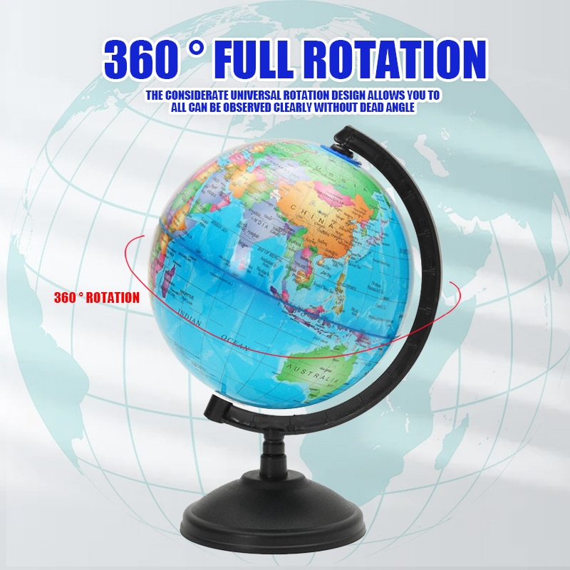 1/2 Sets LED Light World Earth Globe in English Map Geography Balloon Desk Kids Education Gadgets With Stand Home Office
