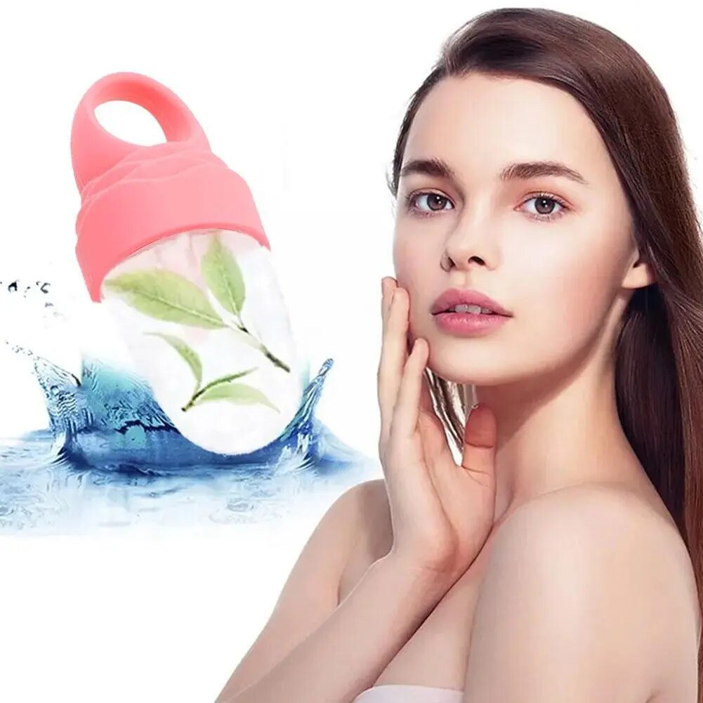 Silicone Ice Face Roller Skin Care Face Massager Beauty Wrinkle Lifting Tools Women Anti Massager Anti-cellulite Face U4L4
