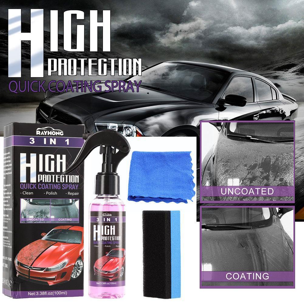 3 in 1 High Protection Ceramic Car Wash Fortify Quick Spray Ceramic Polish Spraying Coating Sealer Coat Nano Car Polishing V5O0