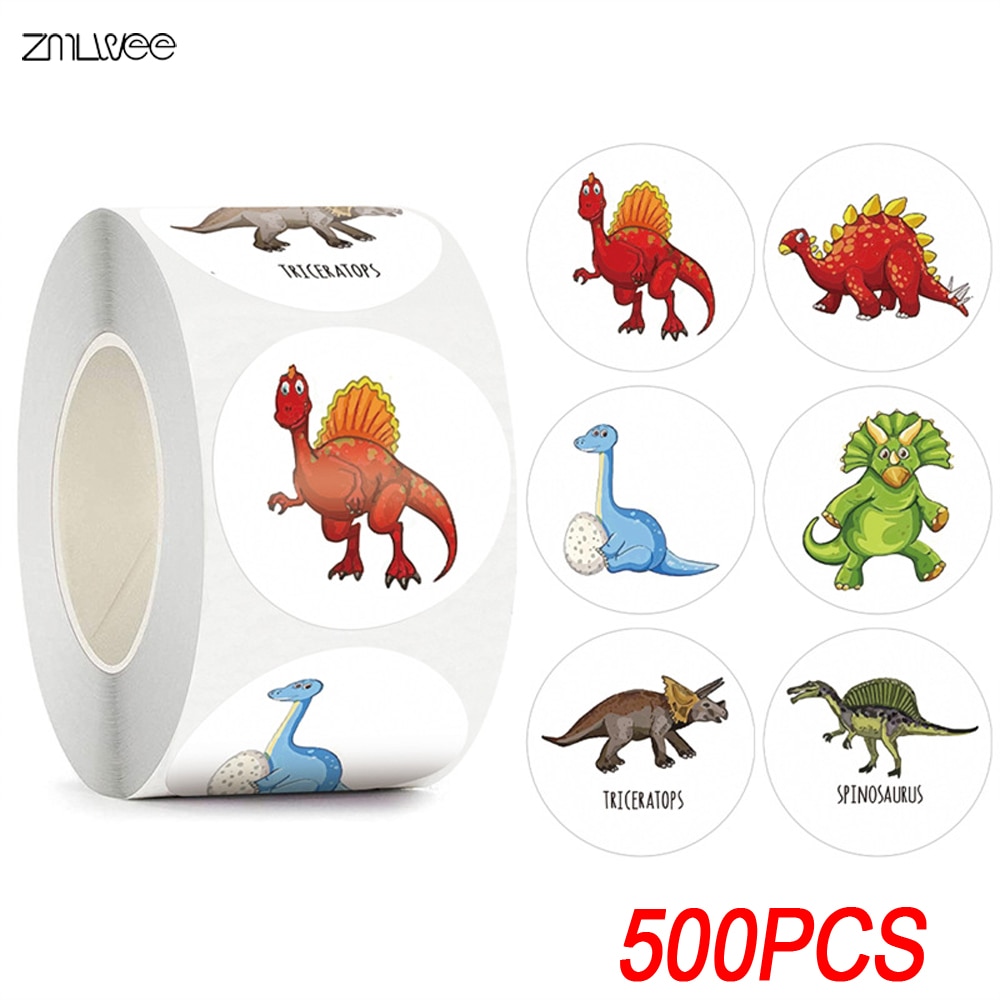 Stickers Dinosaur Kids Reward Label Tyrannosaurus Rex Stickers Scrapbook Stegosaurus Sticker Children Boy Stickers Cartoon Label