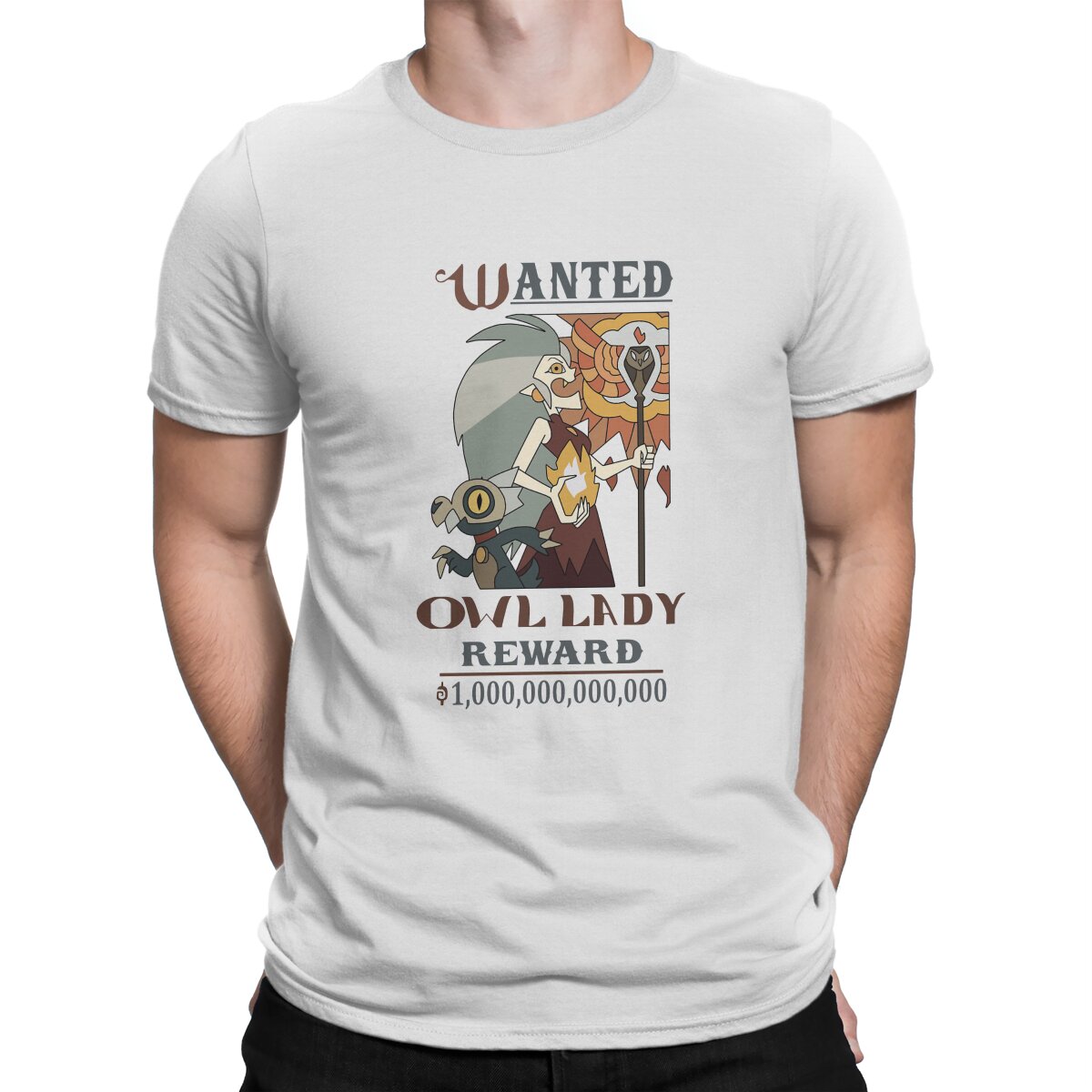 Wanted Poster Graphic Polyester TShirt The Owl House Printing Streetwear Comfortable T Shirt Male Tee