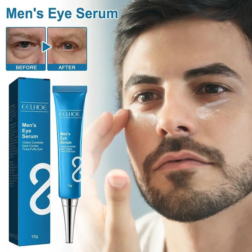 Men Eye Serum Anti Wrinkle Remove Dark Circles Eye Aging Anti Eye 15g Lines Fade Puffiness Bags Firmness Care Fine Moisturi H9J8