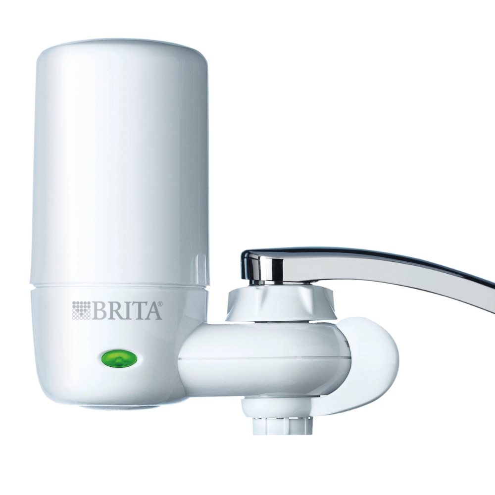 Brita Complete Faucet Mount System, Water Filter Reduces Lead and Chlorine, White