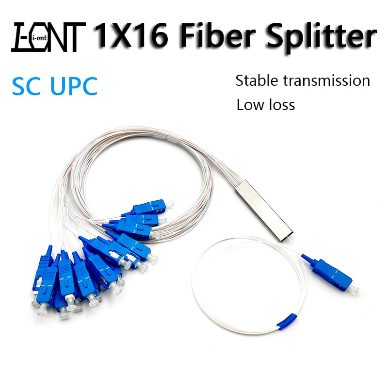 Fiber Optic Splitter1X16 PLC SC/UPC SM Singlemode Mini Module 0.9mm G657A1 PVC 1m FTTH Blockless