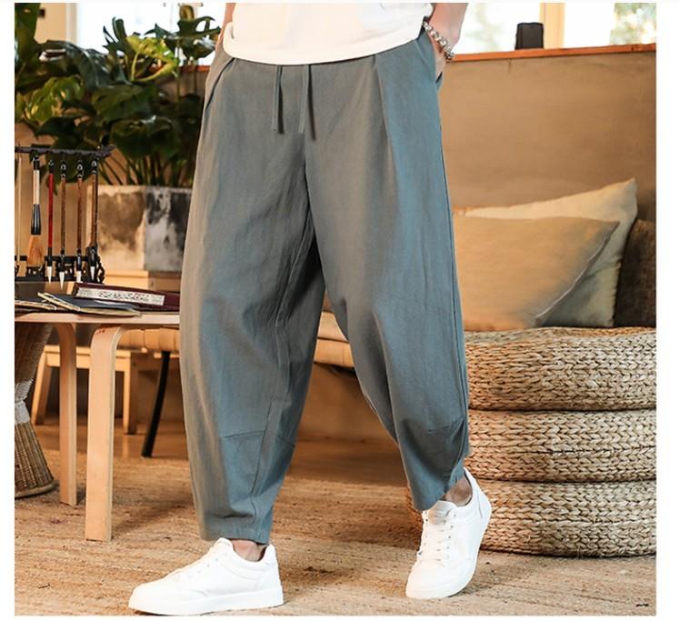 Pants Y2k Linen Cotton Beach Fujian Home Casual Pants Techwear Harem Pants Best