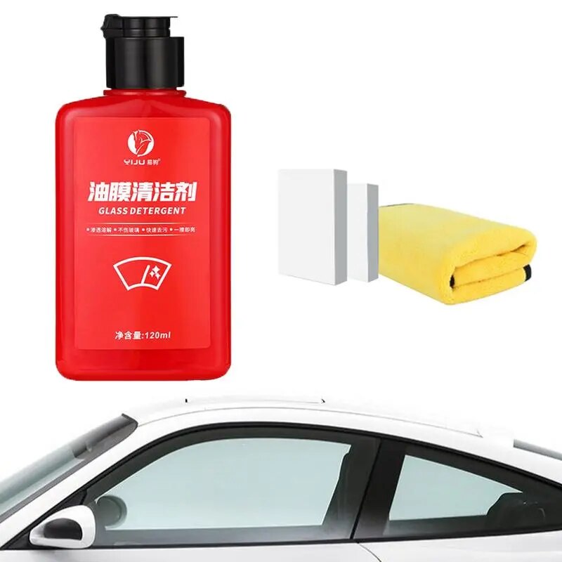Auto Glass Polishing Glass Oil Film Remover Water Spot Remover For Bathroom Window Windshield Windscreen Safe Driving Clear