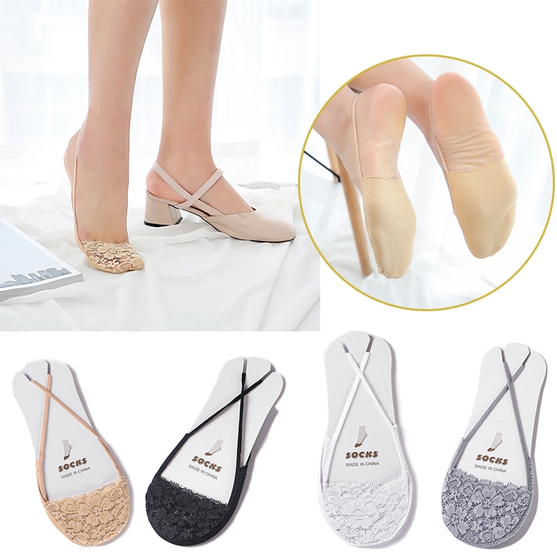 Summer Invisible Ultrathin Sling Boat Socks Antiskid Liner Half Feet Socks Women Sexy Lace Beathable Non-slip Shallow Low Socks