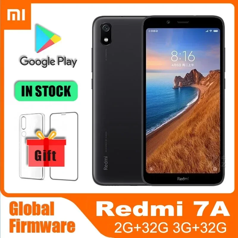 Smartphone Xiaomi Redmi 7A 32GB inch5.45 smartphone global framework Googleplay Snapdragon439 4000mah battery used phone