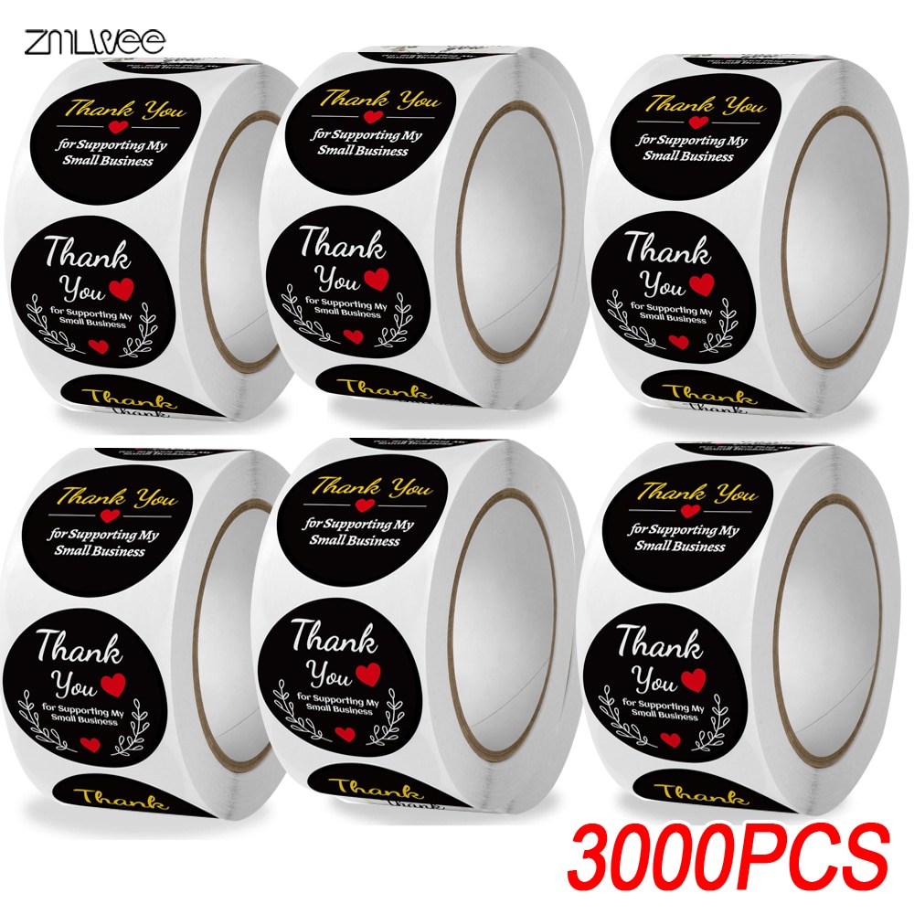 Stickers Thank You for Supporting Our Small Business Perfect for Business Boutique Packaging Envelopes Gift Packaging Seal Label