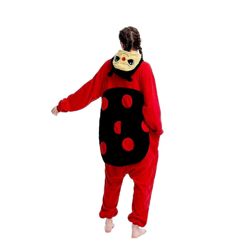 Winter Adult Animal Ladybird Kigu Christmas Party Footed Ladybug Beetle Pajamas For Women Onesies Kigurumi
