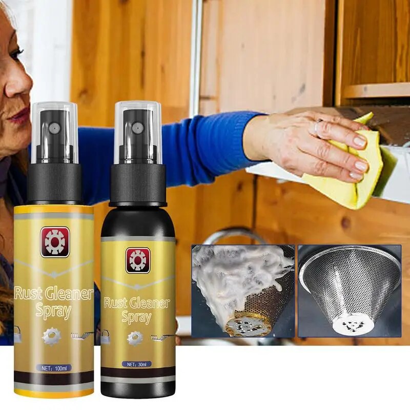 Rust Removal Spray Metal Cleaner Household Rust Remover Long Lasting Safe Deep Cleaning Rust Spray For Car Bathroom Laundry