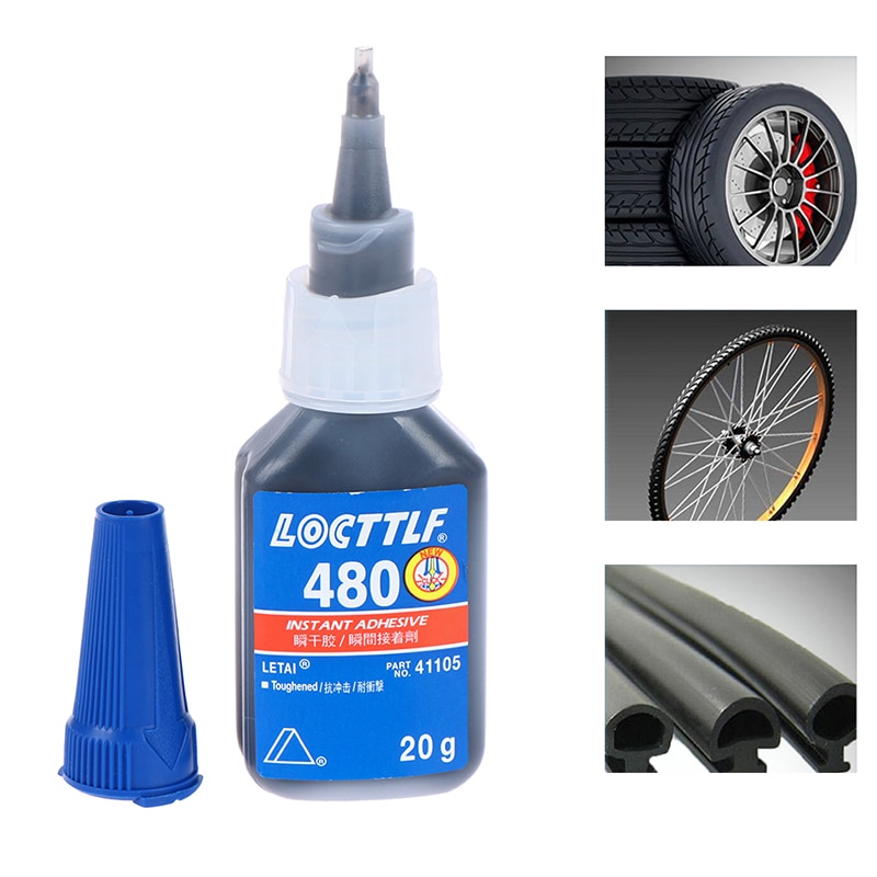 1 Pcs 20g 480 Super Glue Metal Plastic Rubber Tire Seal Rubber Ceramic Black Special Quick-drying Glue