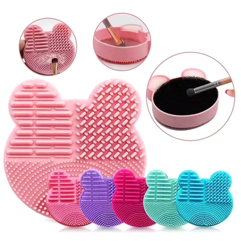 Multifunctional Makeup Brush Cleaner Beauty Powder Remover Makeup Brush Dry And Wet Cleaning Silicone Sponge Tool Portable Women