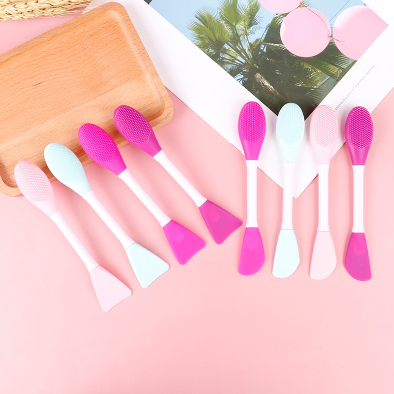 Double-Sided Silicone Face Mask Brush Applicator Double Sided Facial Cleansing