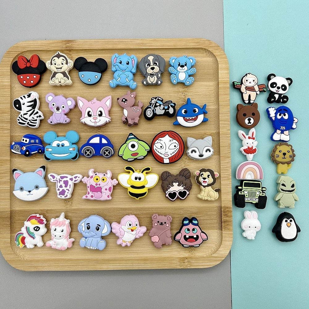 10PC/lot Mixed Food Grade Silicone Beads Baby DIY Pacifier Chain Necklace Ballpoint Pen Accessories BPA Free Kawaii Toys Gifts