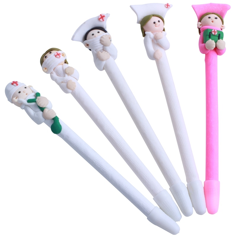 12Pcs Cartoon Nurse Style Ballpoint Pens Nurse Gift Christmas Gift For School Family Office Kids