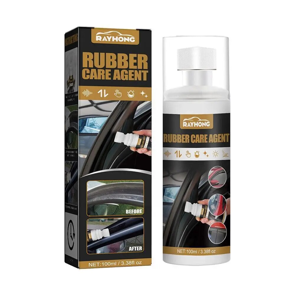 100ml Car Rubber Curing Agent Rubber Renovator Care Spray Cleaner Polish Plastic Wax Agent Care Liquid Restorer Car Supplie W2J9