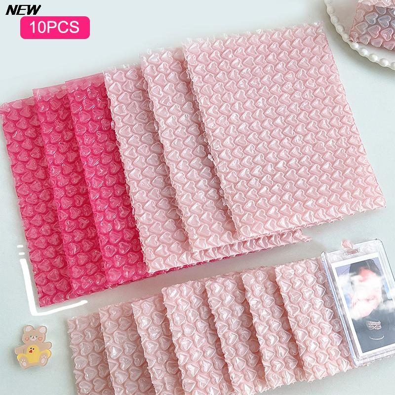 10pcs Heart Shaped Bubble Mailers Padded Envelopes Packaging Bags For Business Bubble Mailers Shipping Shockproof Packaging Bag