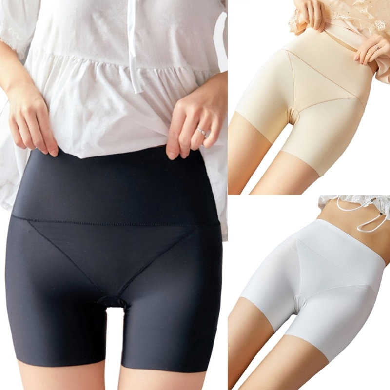 Womens Safety Pants Soft Breathable Ice Silk Boxers Shorts Shaping Underwear