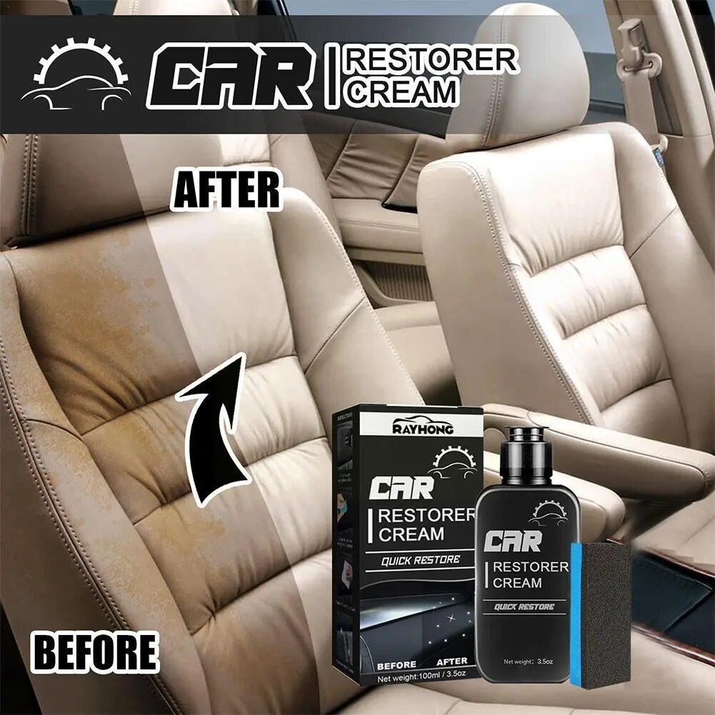 Car Restoring Liquid Car Interior Cleaning Accessories Car Agent Retreading Restorer Clean Cream Auto Renovator Maintenance Y6V2