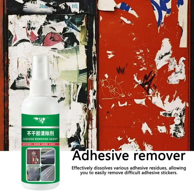 Car Adhesive Remover Spray Auto 100ml Sticky Stains Remover Automobile Glue Remover Spray For Removing Labels Grease Stickers