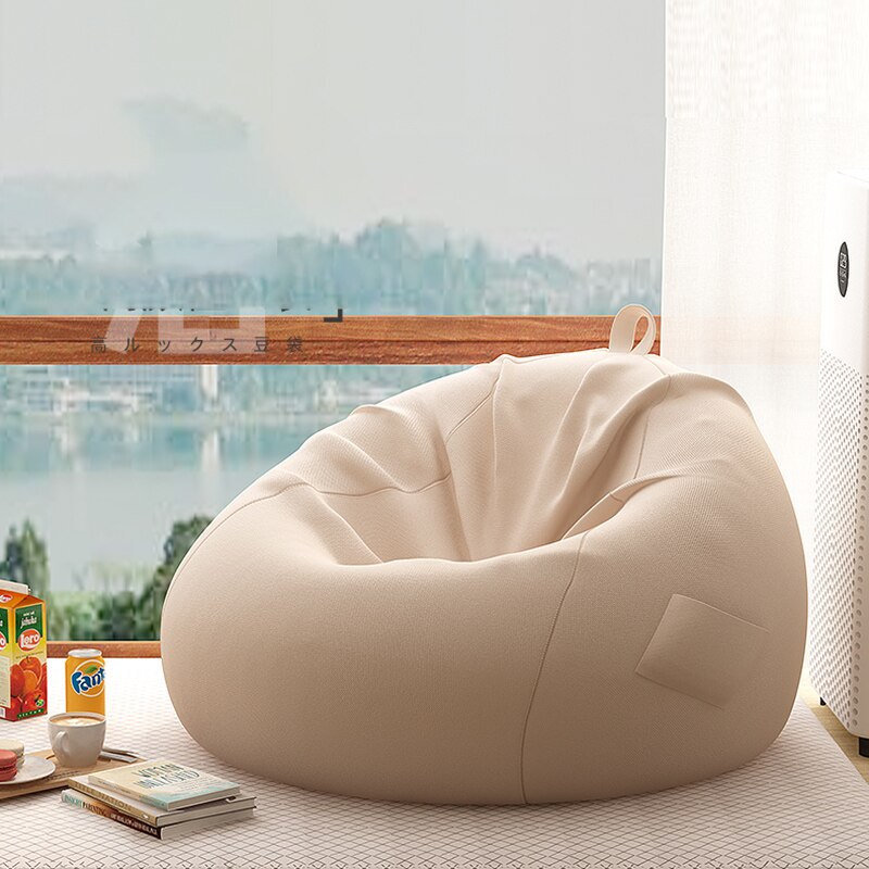 Soft Camping Fillers Bag Bean Sofa Lazy Bed Small White Lounge Floor Puffs Sofa Living Room Reading Chaise Lounges Furniture