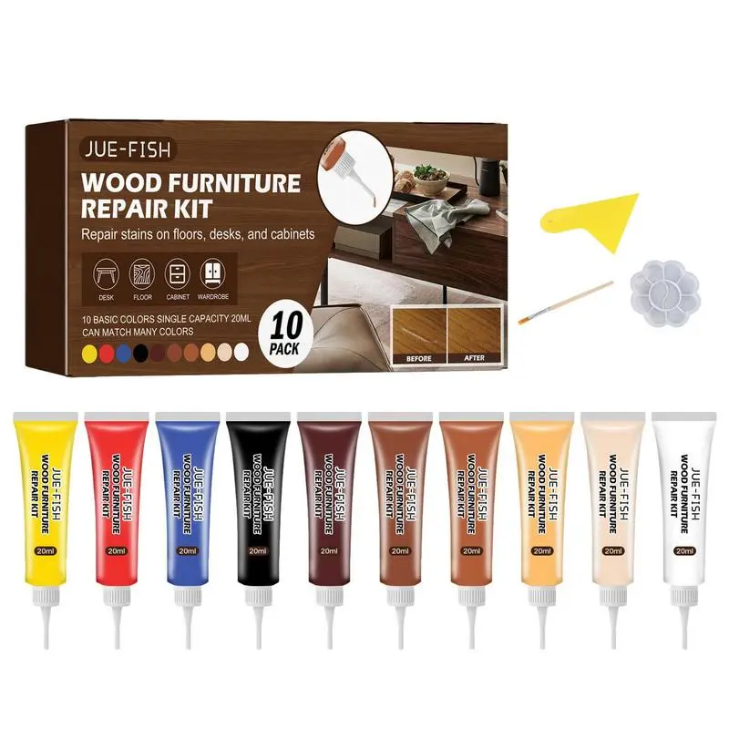 Wood Furniture Repair Kit Home Furniture Scratch Filler House Furniture Repair Set For Repairing Wooden Desk Floor Cabinet Table
