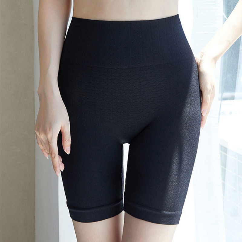 Seamless High Waist Safety Short Pants Women Elastic Under Skirt Boxers Panties Lady Summer Thin Boyshort Thigh Hip Up Underwear