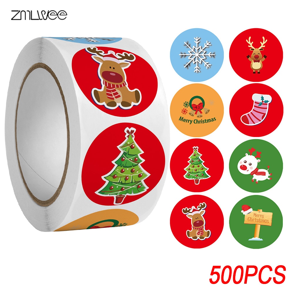 Stickers Merry Christmas Stickers Seal Labels Theme Seal Labels Stickers for DIY Gift Baking Package Envelope Stationery Decor