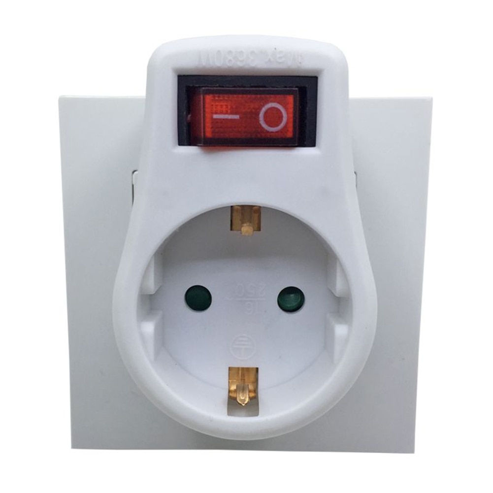 Socket Supplies Socket Outlet Conversion Plug European Type Flame Retardant PP With Switch 250V 16A Saves Money
