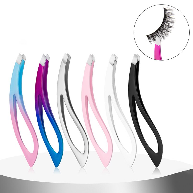 Colorful Professional Eyebrow Tweezers Stainless Steel Hair Removal Clip For Eyelash Extension Tweezer Makeup Beauty Tool