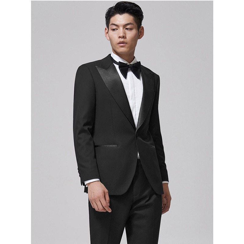 Lin3009-Suit man spring and summer double slit slim