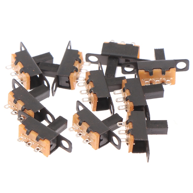 10pcs SS12F15 Toggle Switch 3PIN 1P2T Slide Switch Handle High 6mm