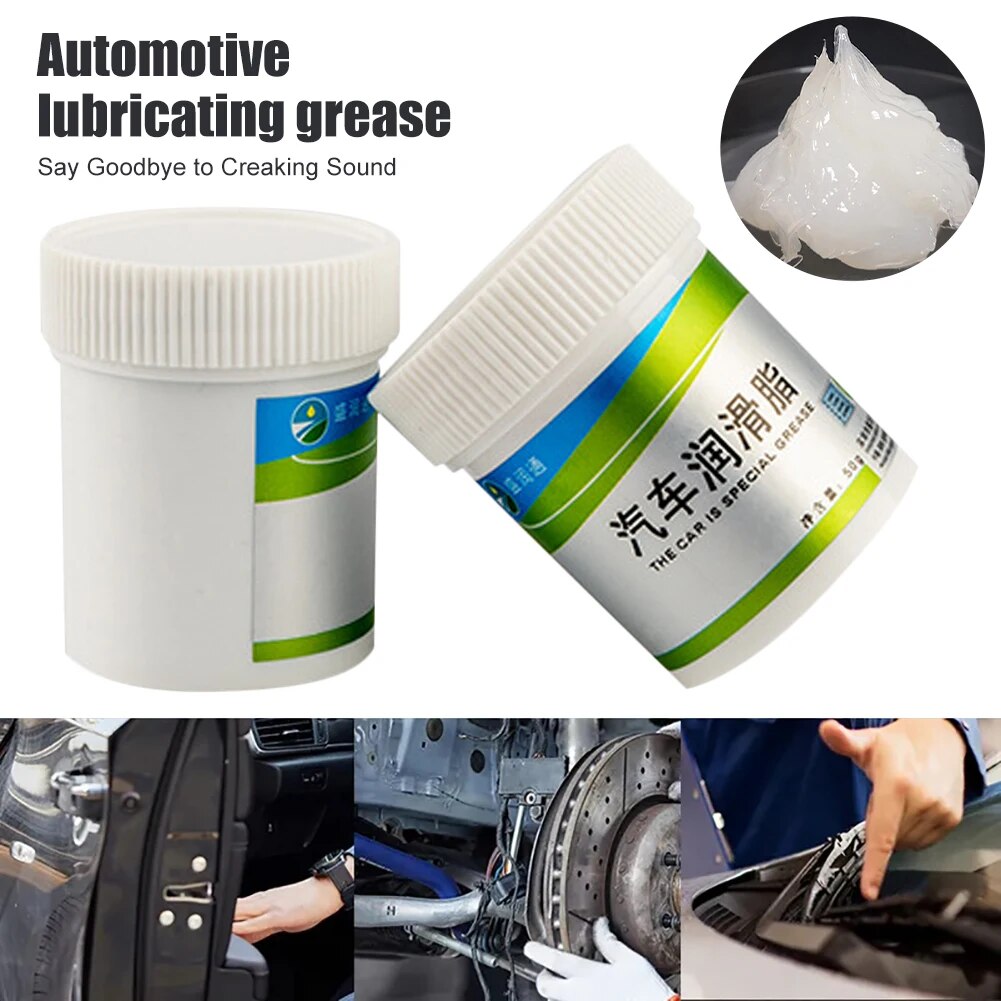 50g Car Lubricating Grease Sunroof Rail Lubricant Agent Long Lasting Rustproof Door Noise Reduction Repair Maintenance Protector
