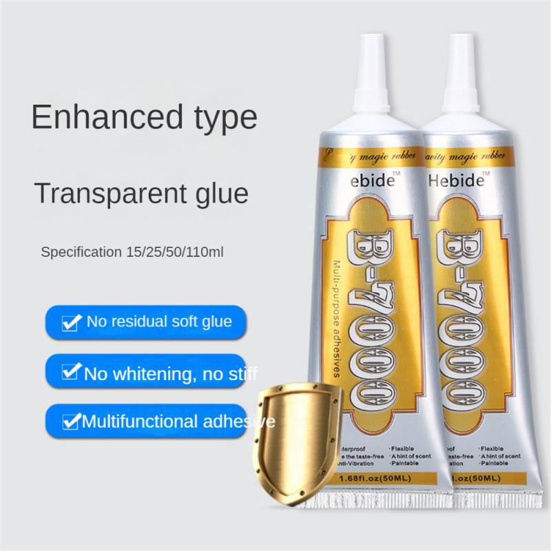 25/50ML Transparent B7000 Glue Jewelry DIY Point Drill Textile Cloth Adhesive Mobile Phone Screen Repair Glue Acrylic Rhinestone