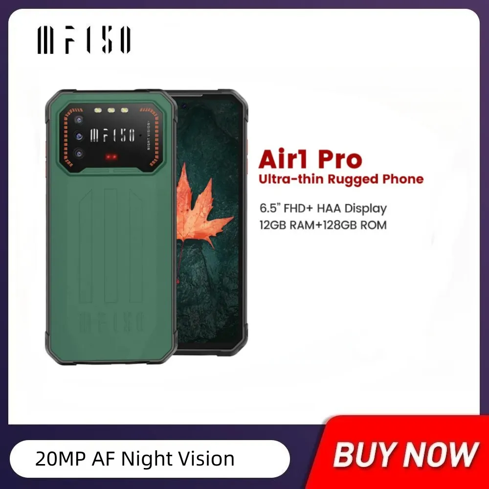 IIIF150 Air1 Pro 6+128GB 48MP 6.5&Quot FHD+ Display Rugged Phone IP68/IP69K Infrared Night Vision NFC Android 12 Celular