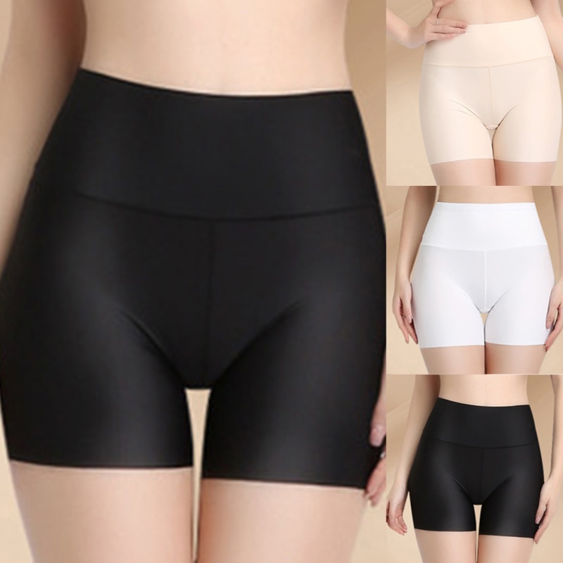 Ice Silk Seamless Anti Empty Bottoming Safety Pants Ladies's Safety High Quality Pants Plus Size Summer Thin Leggings