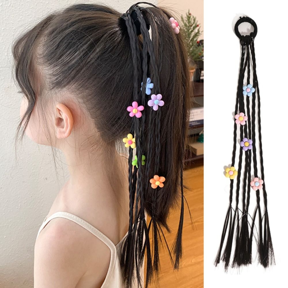 Beauty Headwear Hair Ring Dreadlocks Boxing Braids Wig Girls Braids Wig Synthetic Ponytail Colorful Twist Tie Wigs