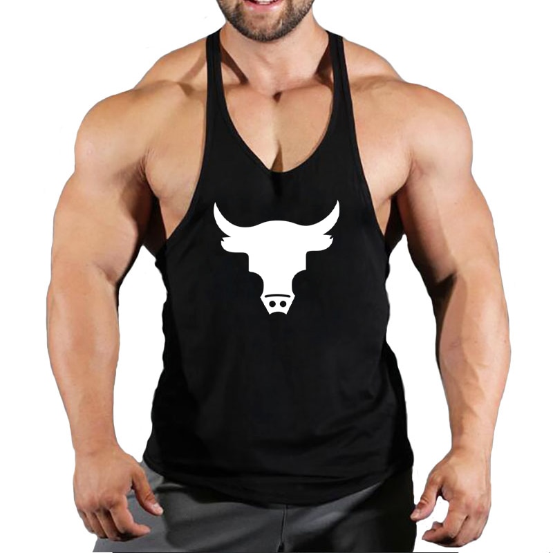 Brand Gym Stringers Mens Tank Tops Sleeveless Shirt Y back Bodybuilding and Fitness Men's Gyms Singlets Clothes Muscle Rega